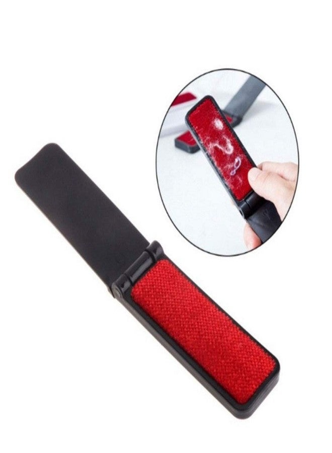 SUPIA 2 Pack Portable Folding Mini Lint Brush Small Travel Purse Pet Hair Remover Sofa Bed Dry Cleaning Fabric Fluff Lint Cleaning Tool (Black) - Image 5